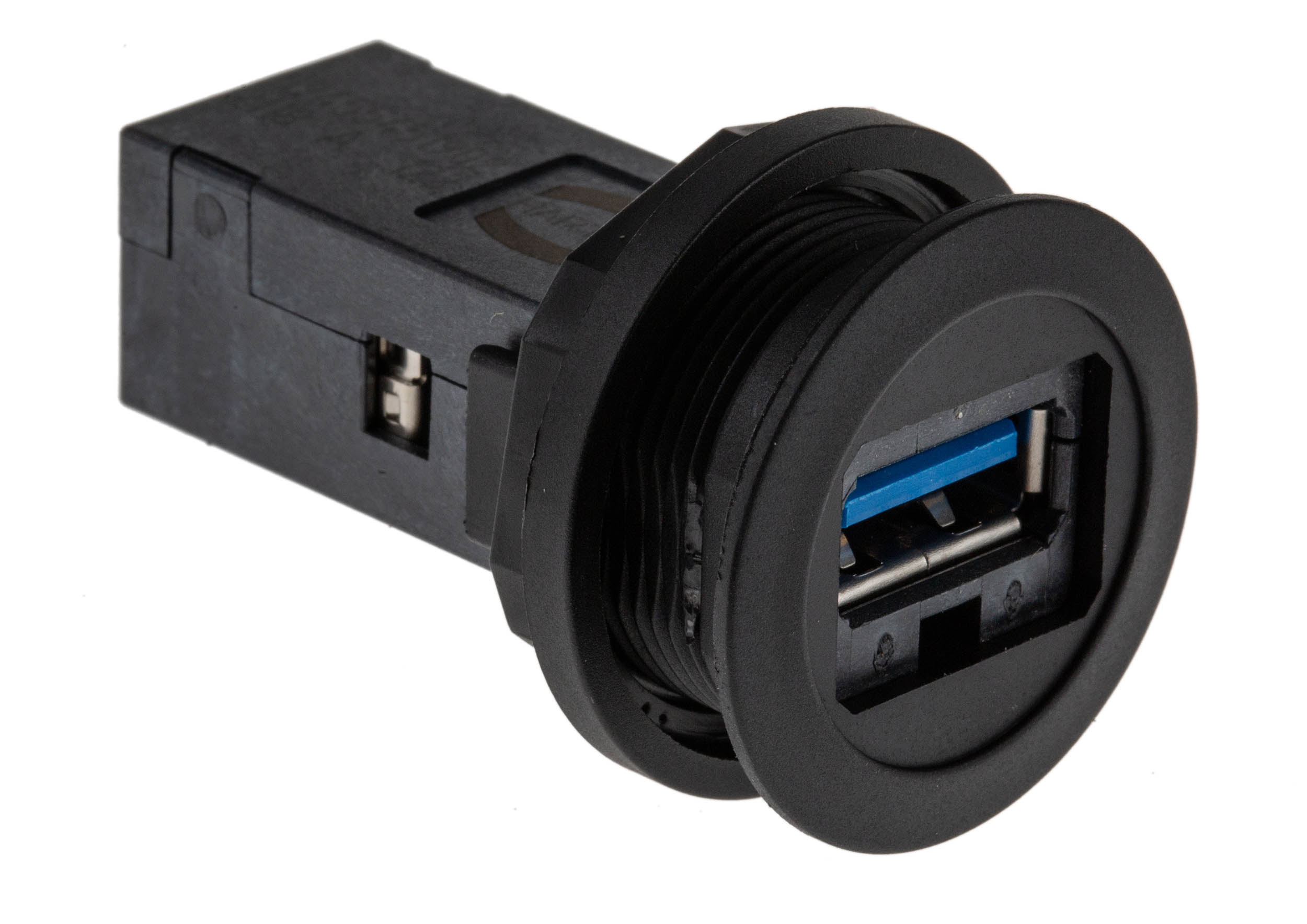 HARTING Straight, Panel Mount, Socket- Single Port Type A to A 3.0 USB Connector