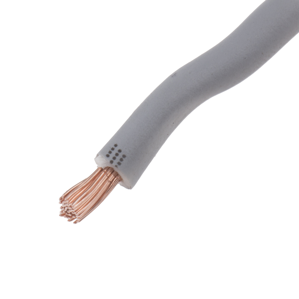 RS PRO Grey 2.5mm² Hook Up Wire, 14 AWG, 45/0.25 mm, 100m, PVC Insulation