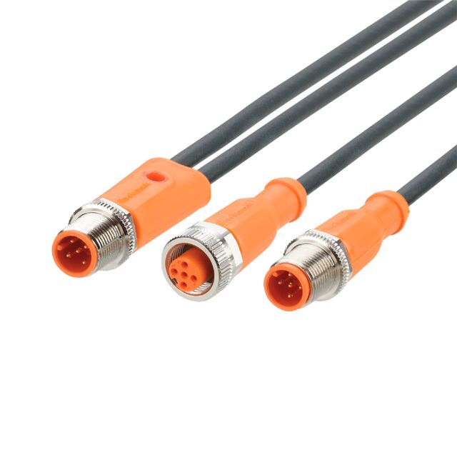 ifm electronic Male 5 way M12 to Female 5 way M12 Communication Cable, 2 m