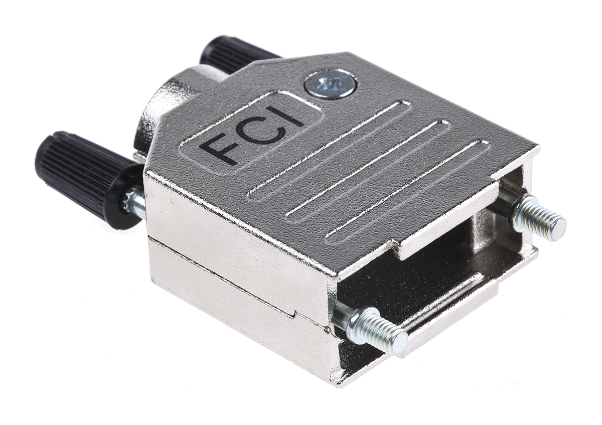 Amphenol Communications Solutions 8655MH Series Die Cast Zinc D Sub Backshell, 9 Way, Strain Relief