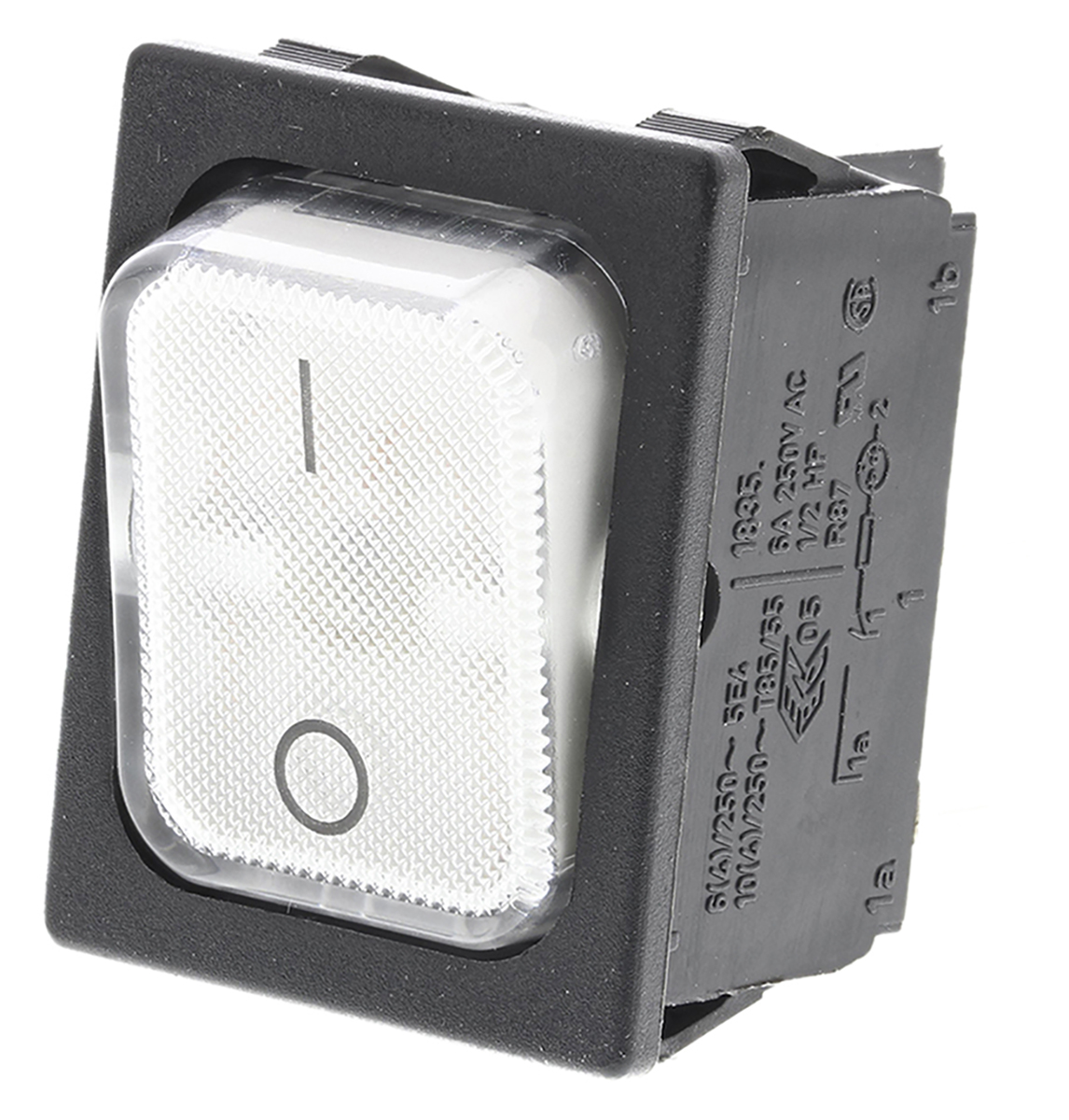 Marquardt Illuminated DPST, On-Off Rocker Switch Panel Mount