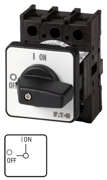 Eaton 3 pole + N Pole Surface Mount Isolator Switch - 25A Maximum Current, 11kW Power Rating, IP65 (Front)