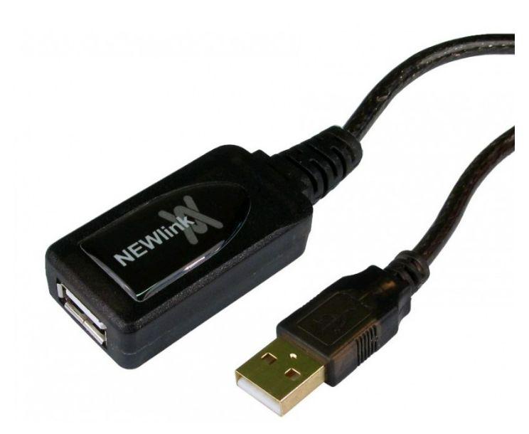 NewLink USB 2.0, Male USB A to Female USB A, 15m