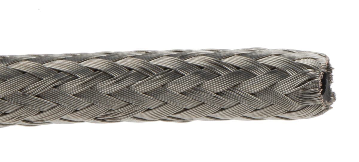 TE Connectivity Expandable Braided Copper Silver Cable Sleeve, 4mm Diameter, 10m Length, RayBraid Series