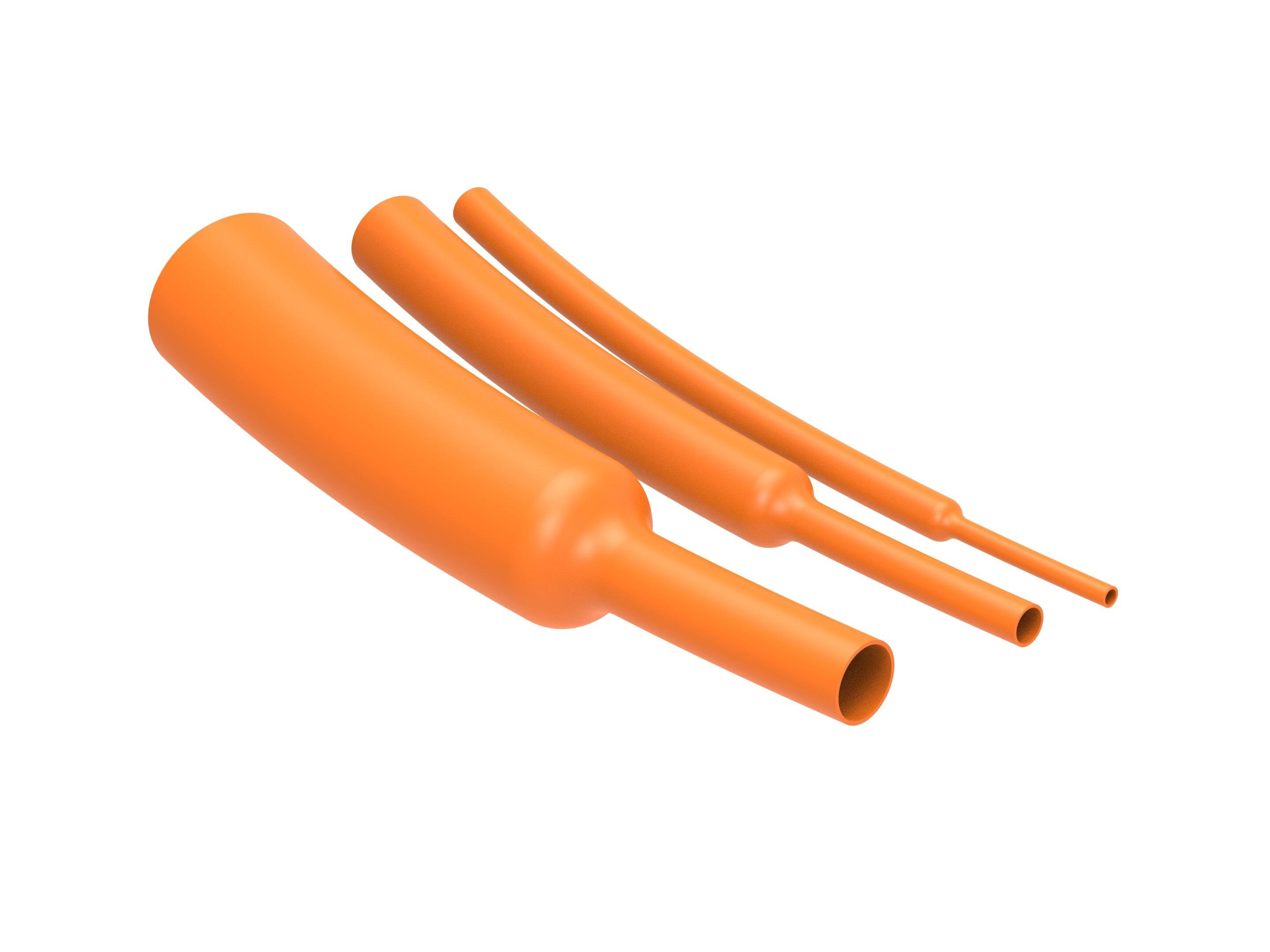 TE Connectivity Heat Shrink Tubing, Orange 10mm Sleeve Dia. 2:1 Ratio, RAYCHEM VOLINSU EVSW Series