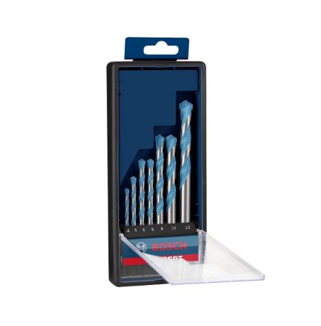 Bosch 4-Piece Twist Drill Bit Set for Multi-Material, 8mm Max, 5.5mm Min, Carbide Tipped Bits