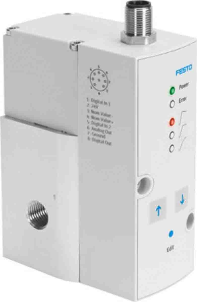 Festo G 1/4 Pneumatic Regulator - 0.1bar to 10bar, 11bar max. input, 571289