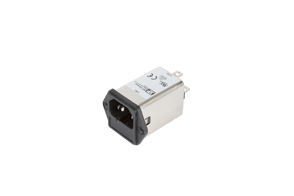 XP Power 1A, 264 V ac Male Screw IEC Inlet Filter FCSS01SFR, Faston 1 Fuse