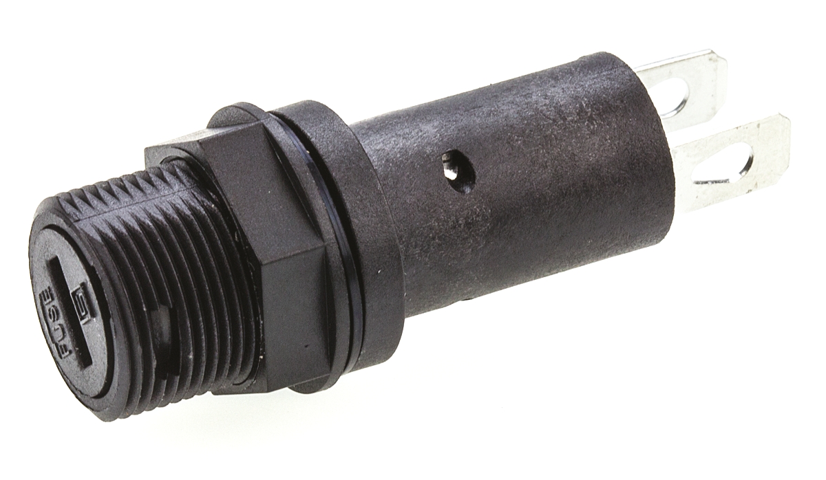 Schurter 16A Panel Mount Fuse Holder for 5 x 20mm Fuse, 250V ac