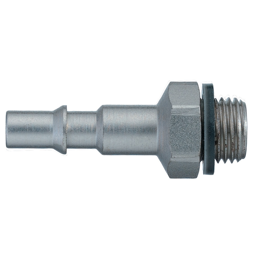 Legris Nickel Plated Steel Male Pneumatic Quick Connect Coupling, BSPP 3/8 in Male Male Thread