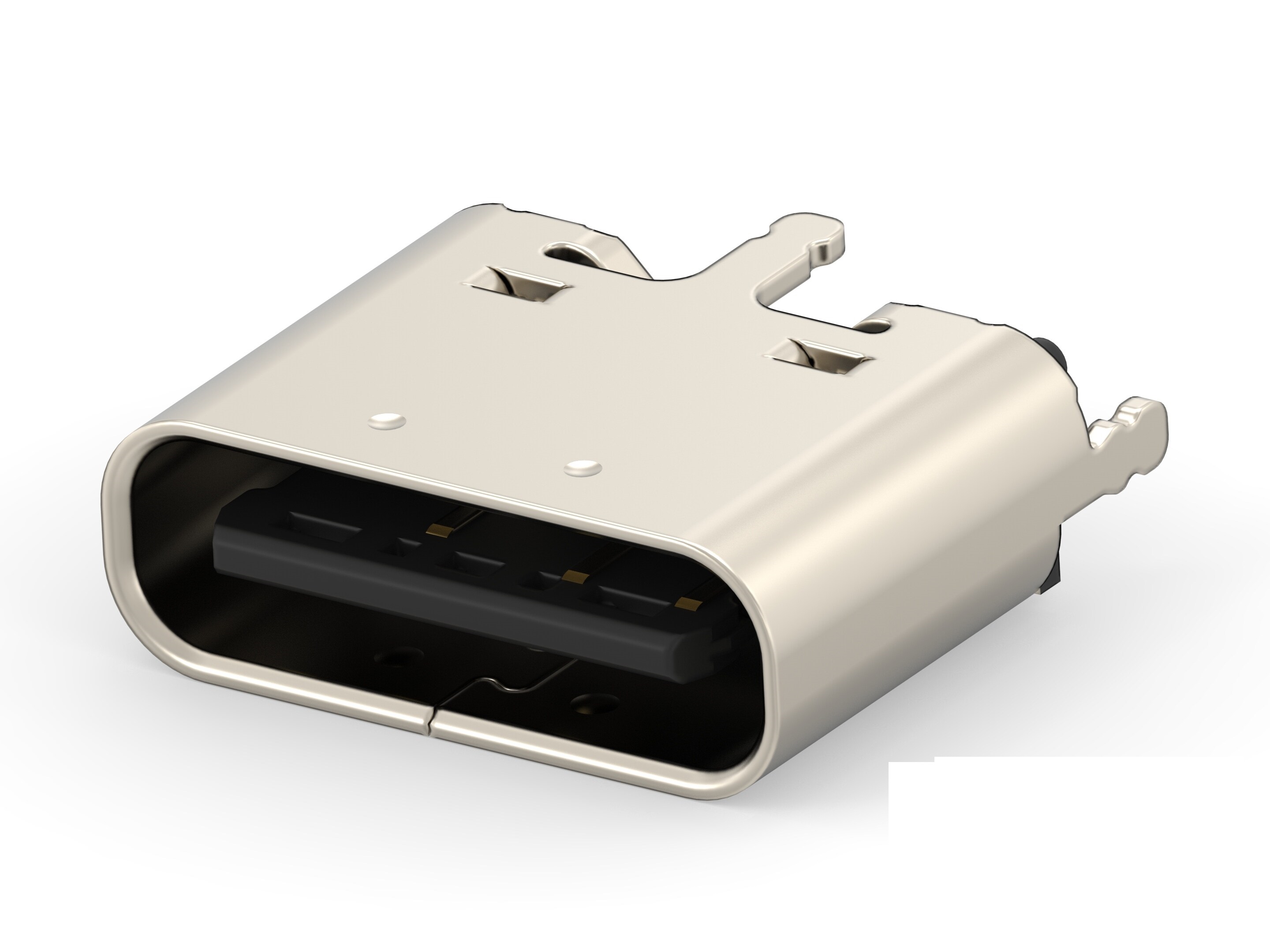 TE Connectivity Straight, Top Mount, Receptacle- Single Port Type C 2 USB C Connector