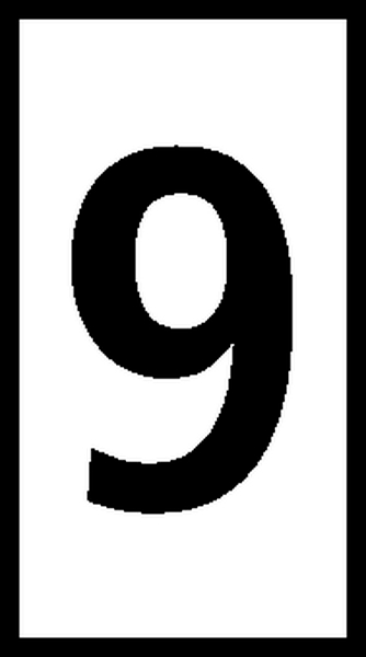 HellermannTyton HODS50 Slide On Cable Marker, Black on White, Pre-printed "9", 1.7 → 3.6mm Cable, 531-15374