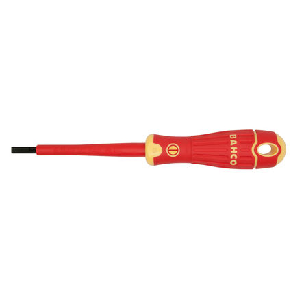 Bahco Slotted  Screwdriver, 6.5 x 1.2 mm Tip, 150 mm Blade, VDE/1000V, 255 mm Overall