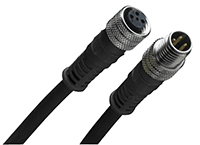 Brad from Molex Female 4 way M12 Micro Change to Male 4 way M12 Micro Change Sensor Actuator Cable, 0.60 m
