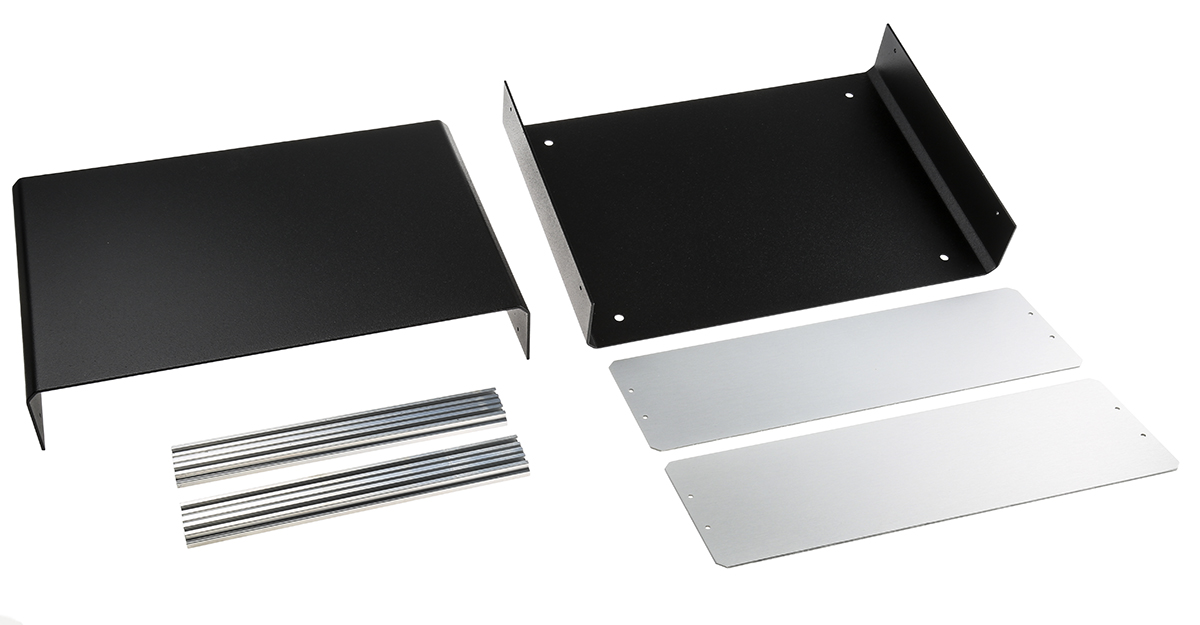 METCASE Unicase Black Aluminium Instrument Case, 350 x 250 x 110mm