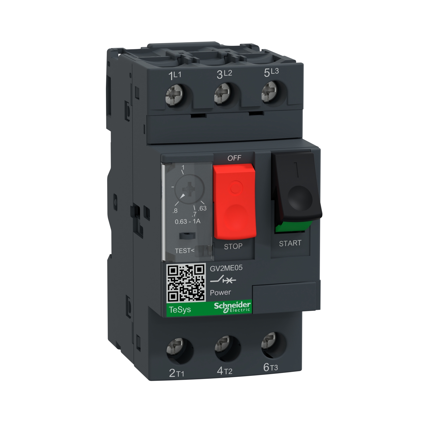 Schneider Electric TeSys 690 V Motor Protection Circuit Breaker, 3P Channels, 0.63 → 1 A