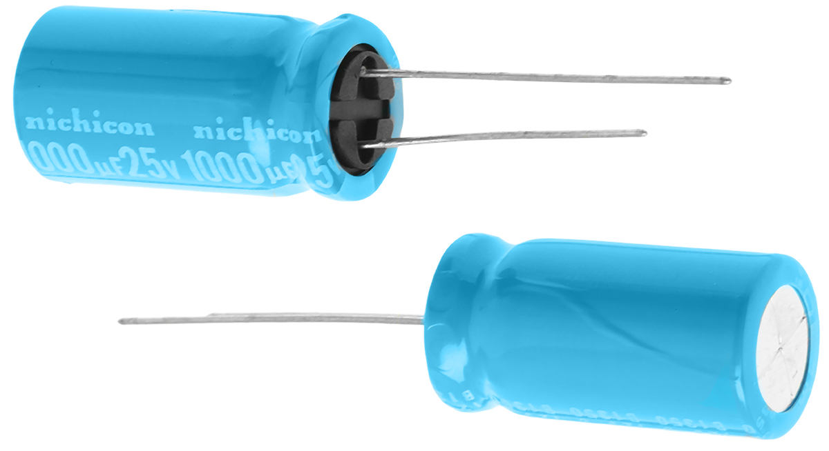 Nichicon 1000μF Aluminium Electrolytic Capacitor 25V dc, Radial, Through Hole - UBT1E102MHD8
