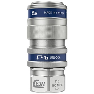 CEJN Zinc Plated Steel Female Pneumatic Quick Connect Coupling, NPT 1/8 Female Female Thread