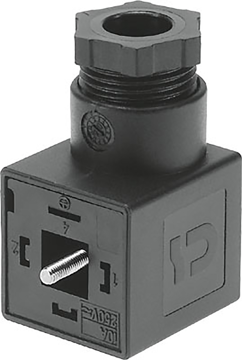 Festo MSSD 3P DIN 43650 A, Female Solenoid Connector, 250 V ac Voltage