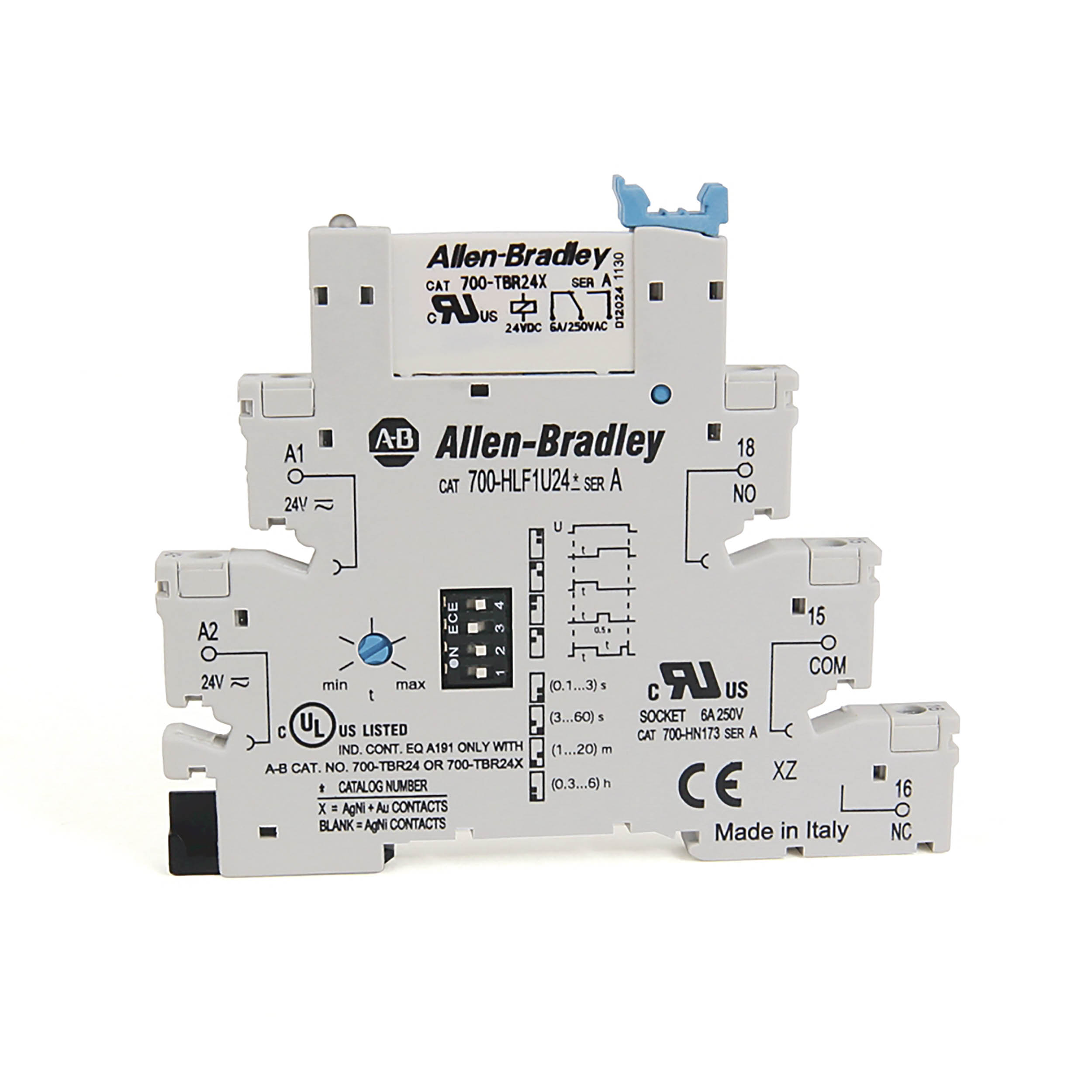 Allen Bradley 700-HL Series Interface Relay Module, DIN Rail Mount, 24V ac/dc Coil, SPDT, 6A Load