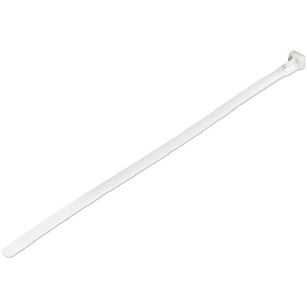 StarTech.com Cable Tie, Reuseable, 250mm x 8 mm, White Nylon, Pk-100