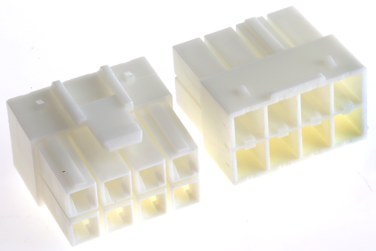 JST, VL Male Connector Housing, 6.2mm Pitch, 8 Way, 2 Row