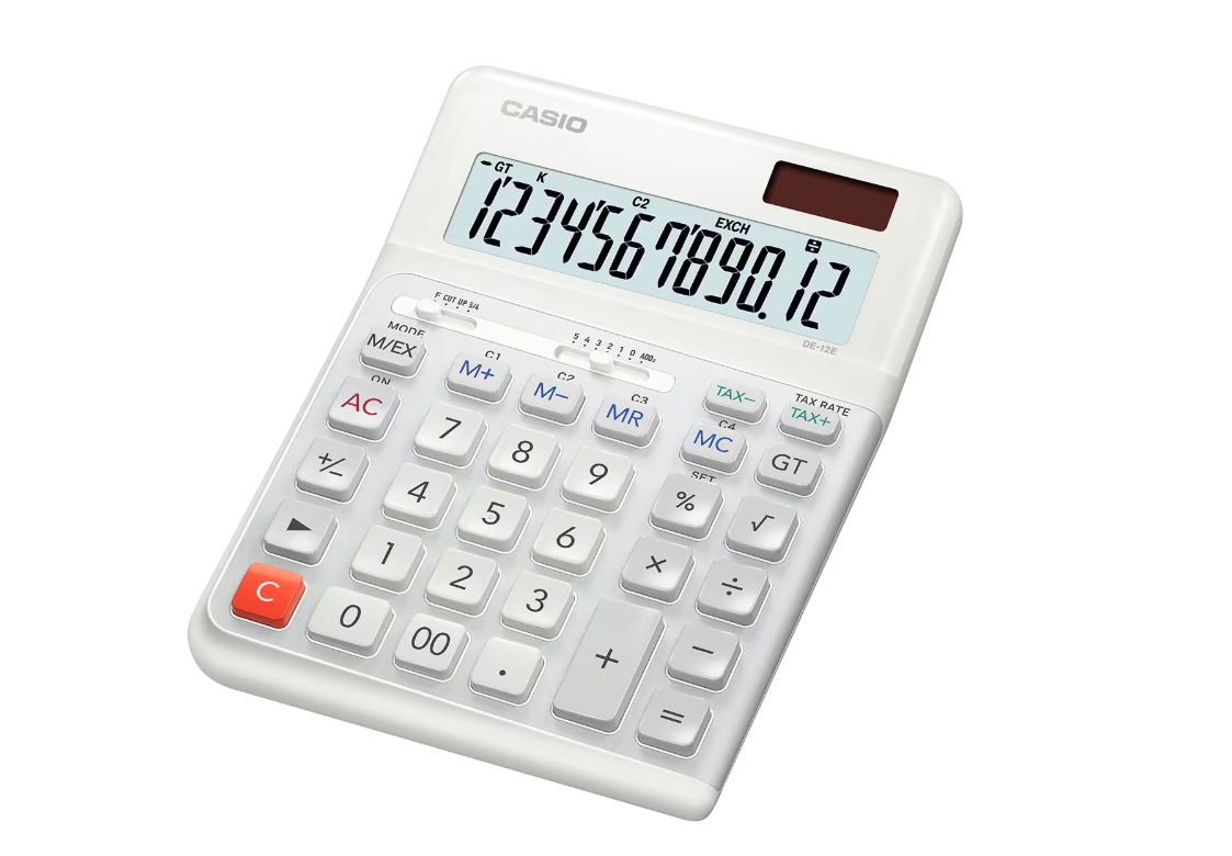 Casio Battery & Solar Powered Desk Calculator