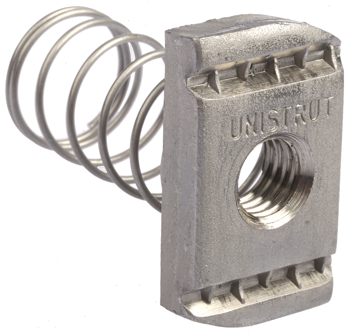 Unistrut Channel Nut, M10, Nut Base Dimensions 41 x 41mm, Stainless Steel, 0.04kg
