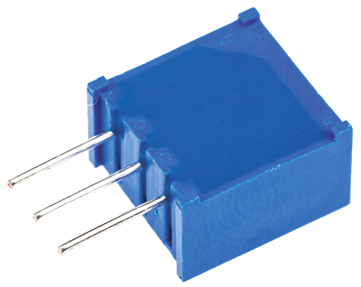 1kΩ, Through Hole Trimmer Potentiometer 0.5W Top Adjust Bourns, 3299