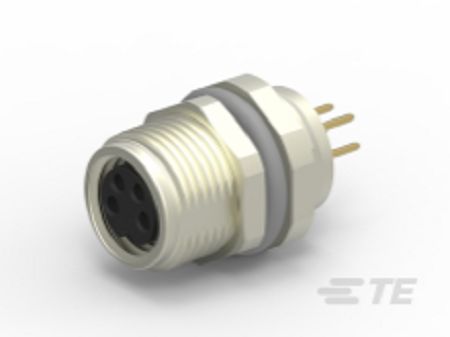 TE Connectivity Circular Connector, 4 Contacts, M8 Connector, Socket, Female, IP67, T4 Series