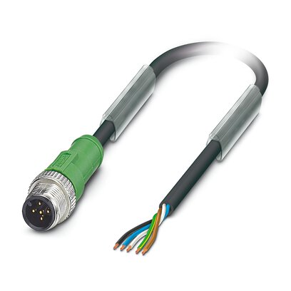 Phoenix Contact Straight Male 5 way M12 to Straight 5 way Free Ends Sensor Actuator Cable, 5m