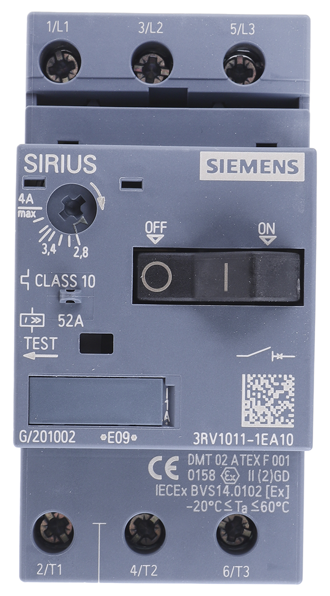 Siemens 2.8 → 4 A SIRIUS Motor Protection Circuit Breaker