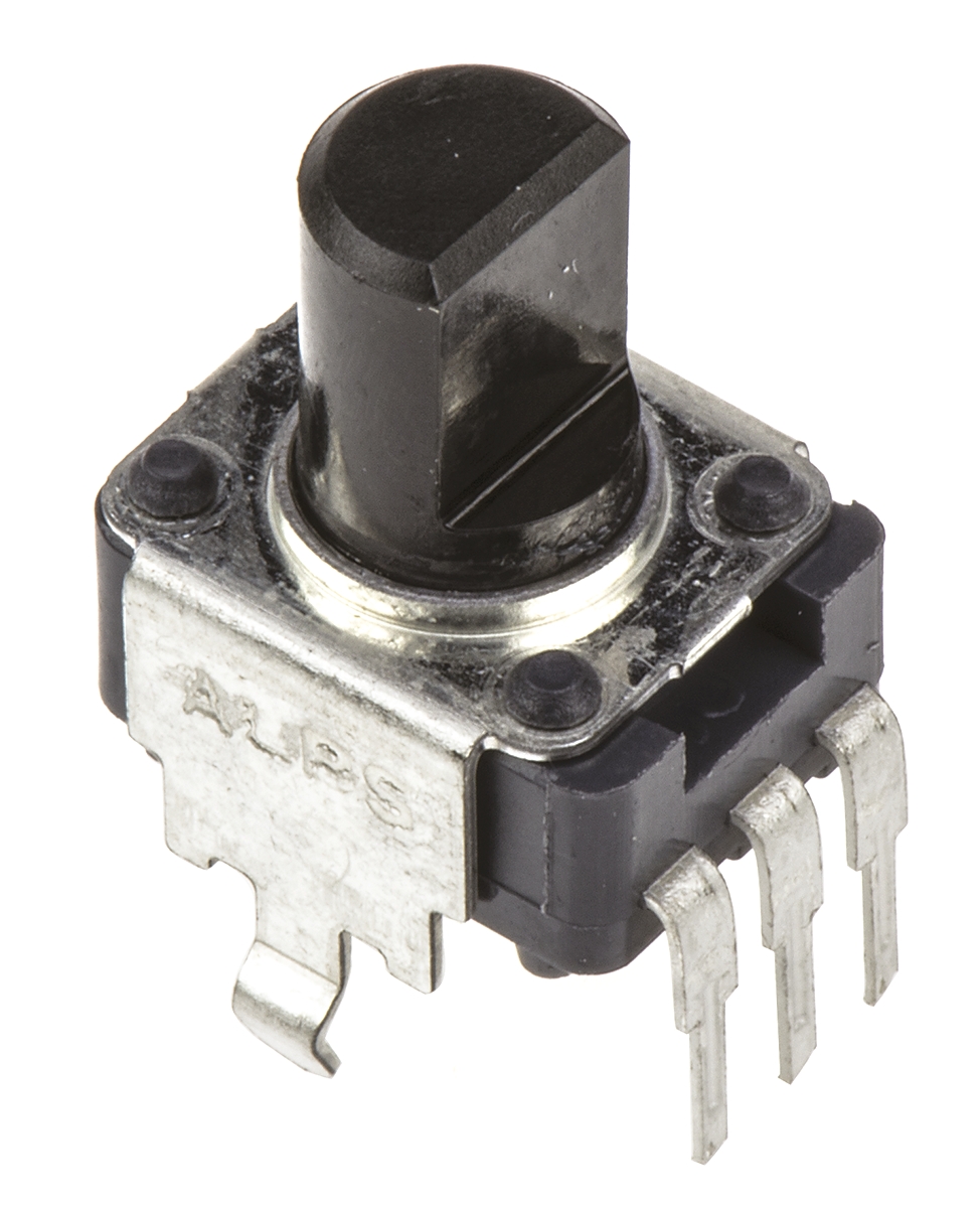 Alps Alpine RK09K 10kΩ Rotary Potentiometer 1-Gang Through Hole, RK09K1130A6S