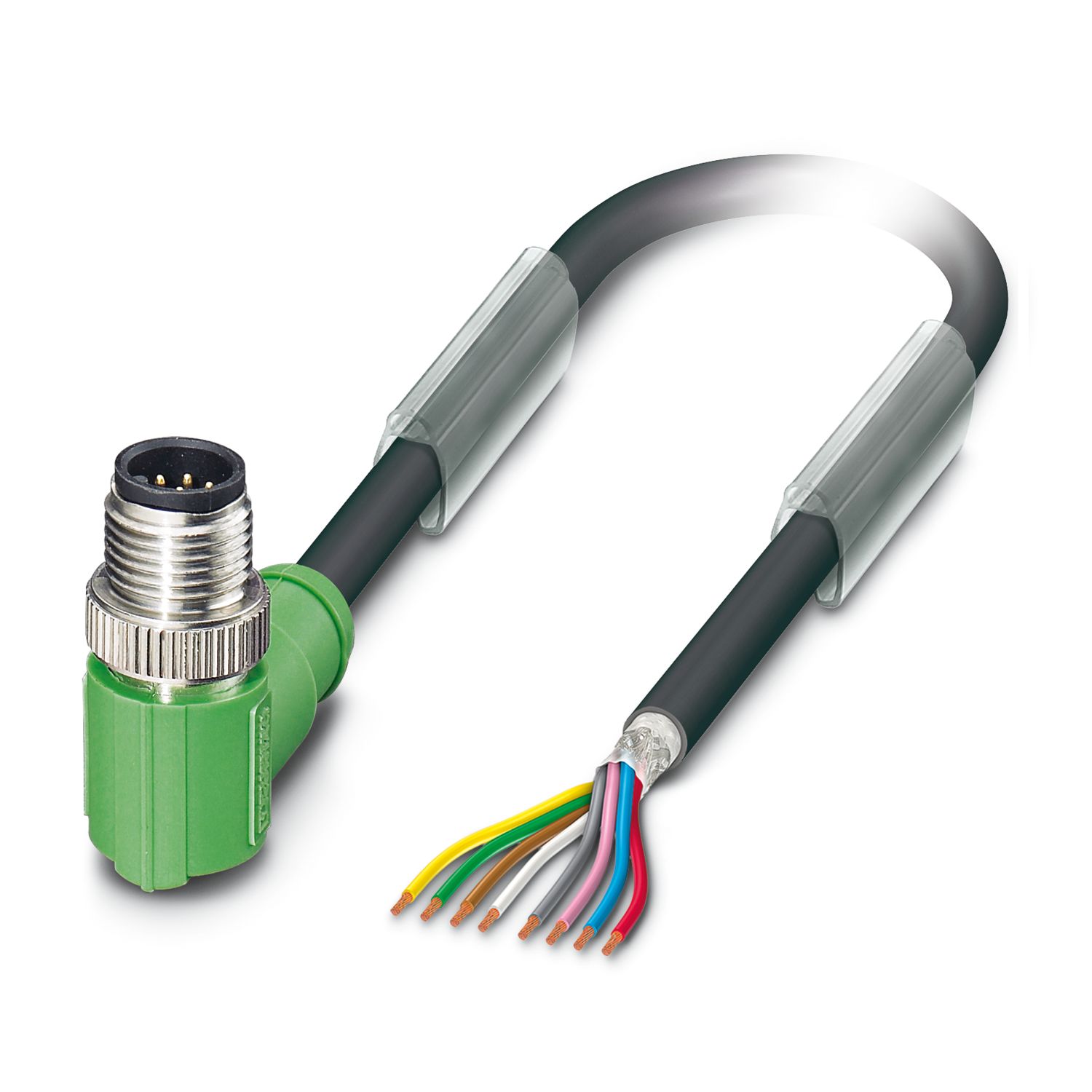 Phoenix Contact Male 8 way M12 to 8 way Unterminated Sensor Actuator Cable, 10 m