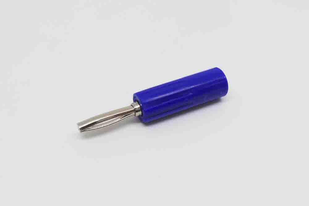 RS PRO Blue Male Banana Connectors, Screw Termination, 10A, 50V, Nickel Plating