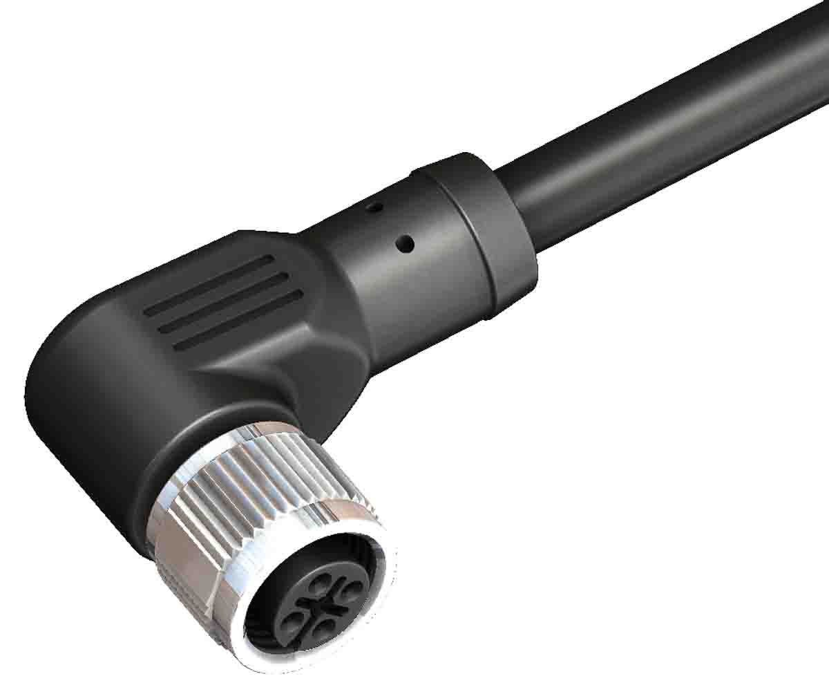 RS PRO Female 4 way M12 to Unterminated Unterminated Cable, 10 m