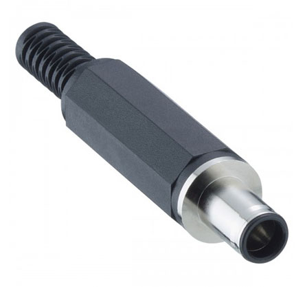 Lumberg, 1636 DC Plug Rated At 10.0A, 24.0 V, Cable Mount, length 71.1mm, Nickel
