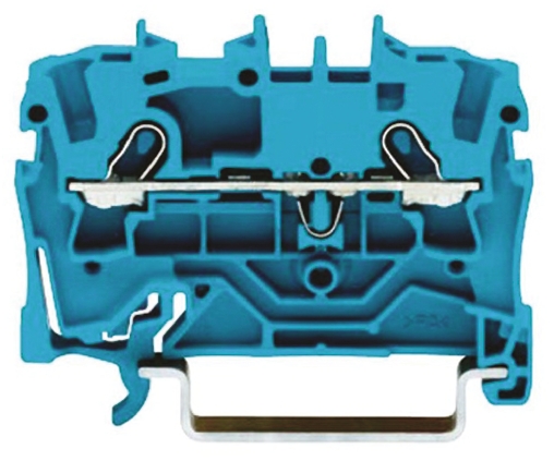 WAGO 2000-1204 TOPJOB S, 2000 Series Blue, 1mm², Single-Level, Push-In Cage Clamp Termination, ATEX, IECEx