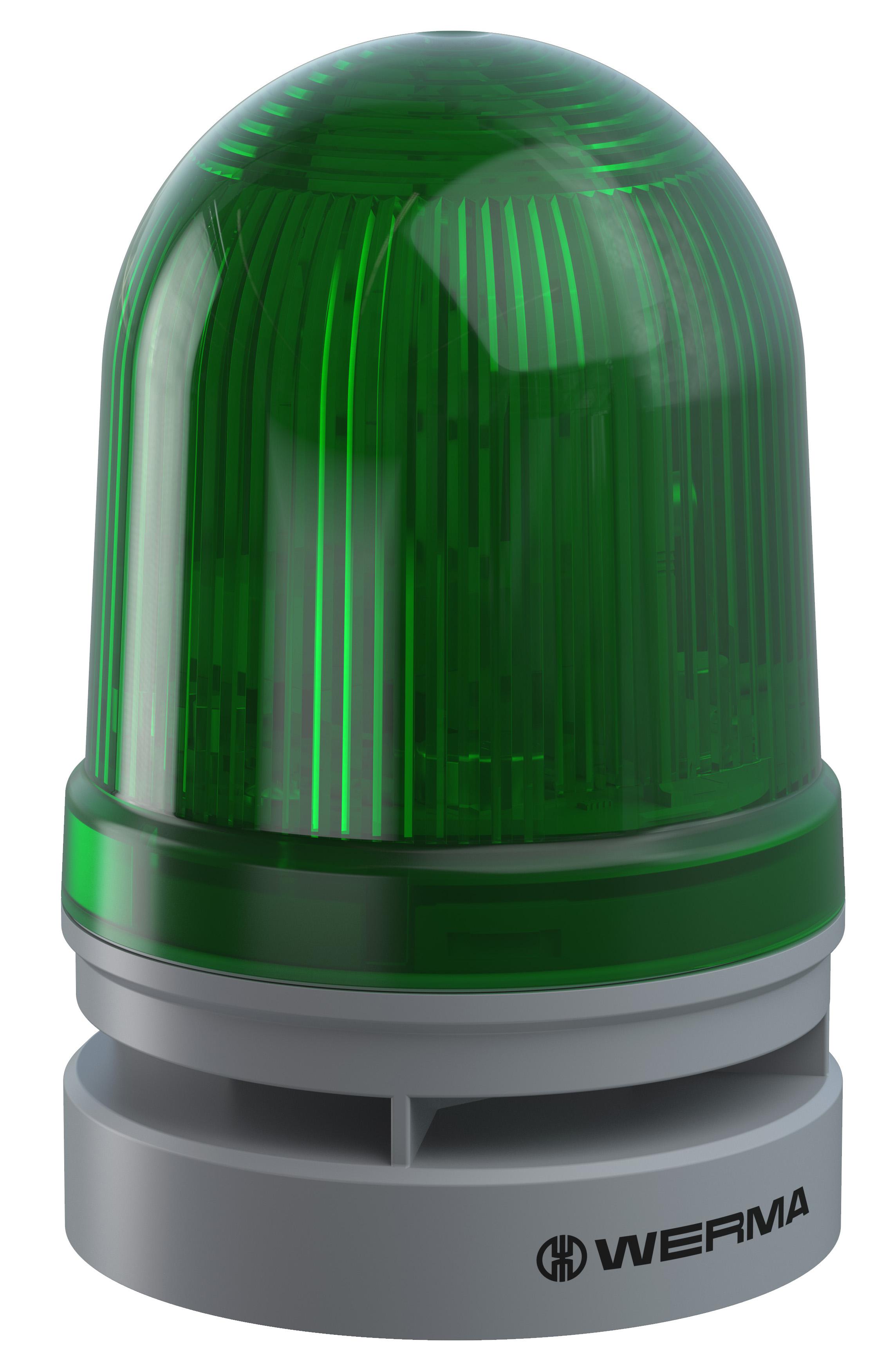 Werma 461 Series Green Sounder Beacon, 12 V, IP65, Wall Mount, 114dB at 1 Metre