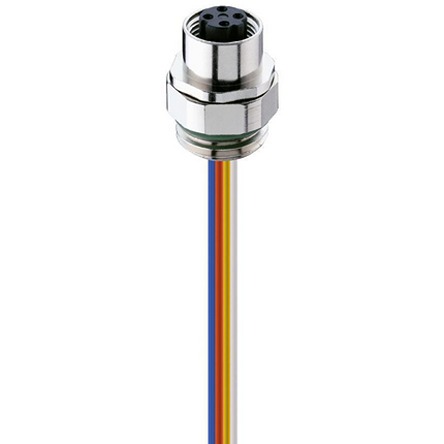Lumberg Automation Connector, 4 Contacts, Front, M12 Connector, Socket, Female, IP65, IP67, 0986 EFC Series
