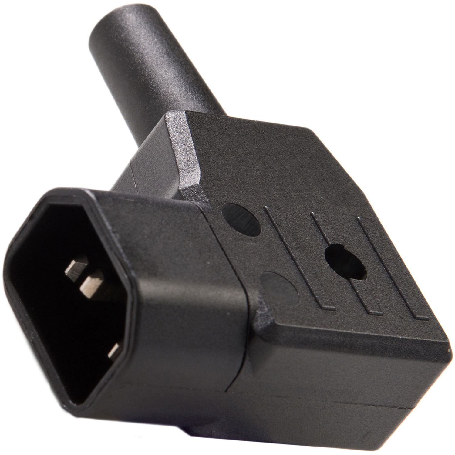 RS PRO C14 Right Angle Cable Mount IEC Connector Male, 10A, 250 V