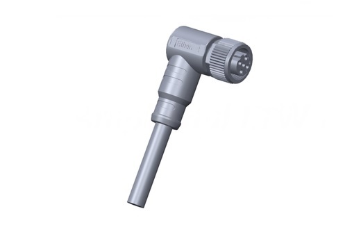 Amphenol Industrial Female 4 way M12 to Wire Lead Actuator/Sensor Cable, 2 m