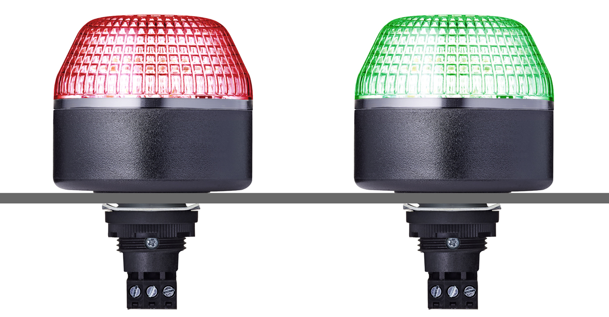 AUER Signal IDL Series Clear Steady Beacon, 24 V ac/dc, Panel Mount, LED Bulb, IP65