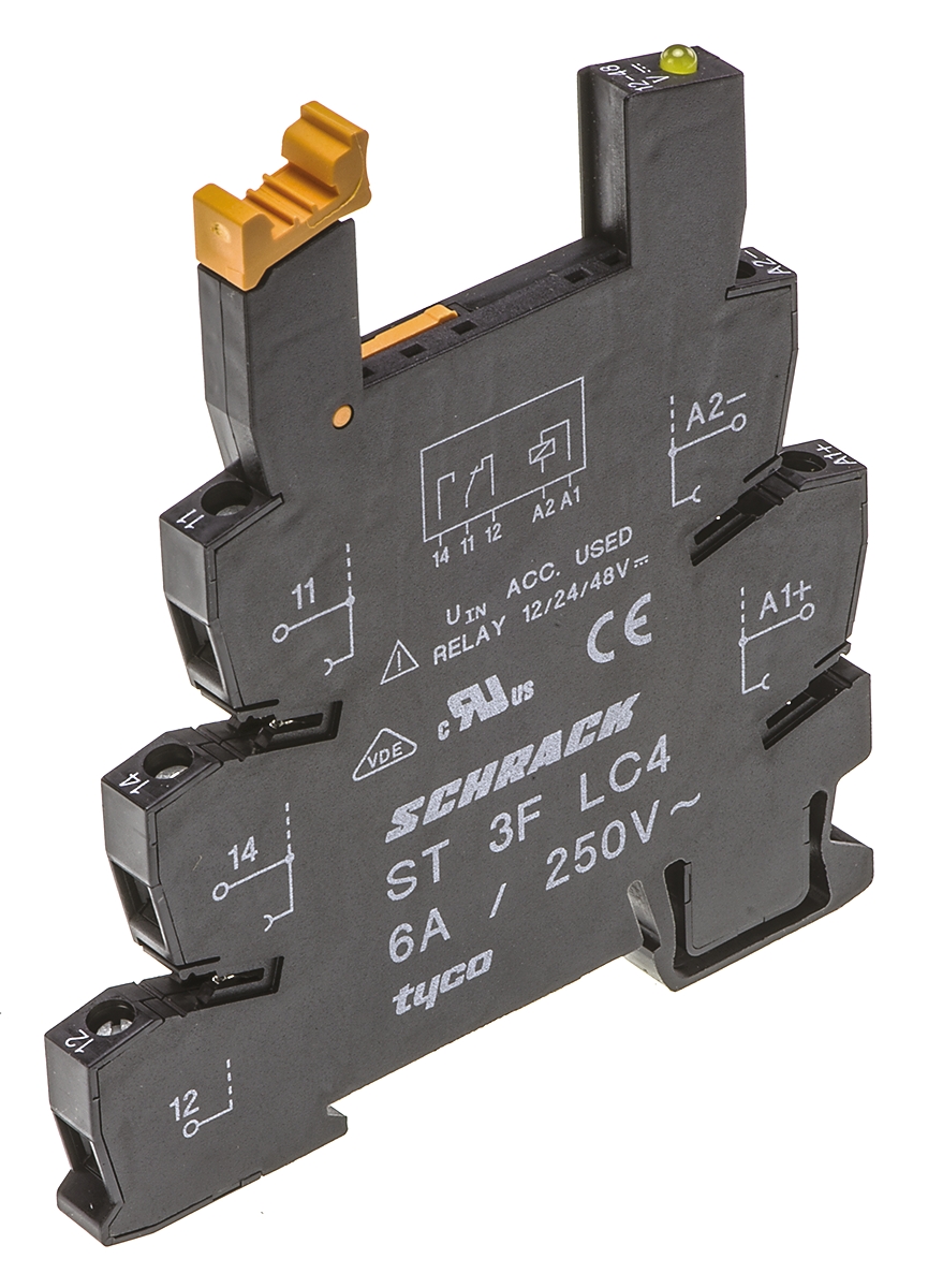 TE Connectivity 5 Pin 24V dc DIN Rail Relay Socket, for use with SNR Series