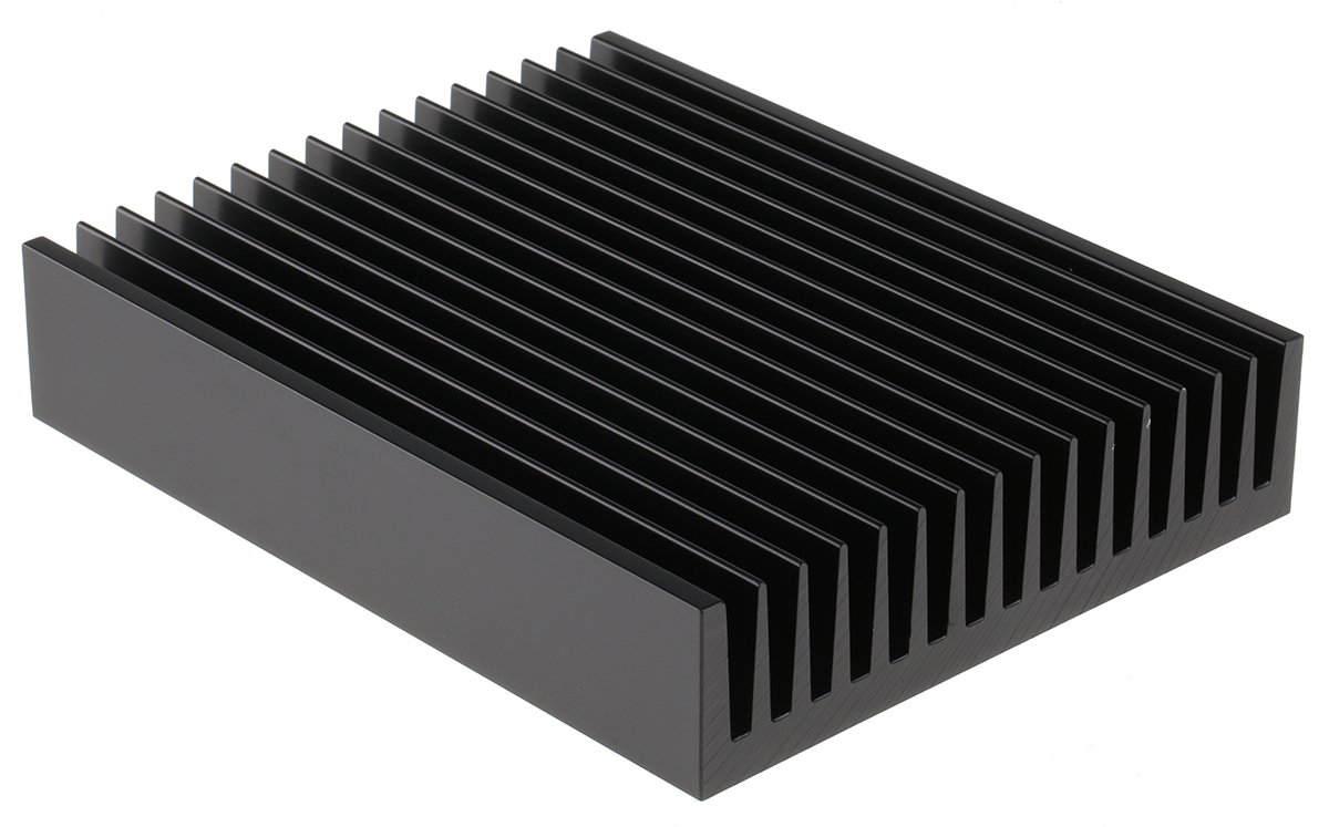RS PRO Heatsink, Universal Rectangular Alu, 0.55K/W, 200 x 160 x 40mm