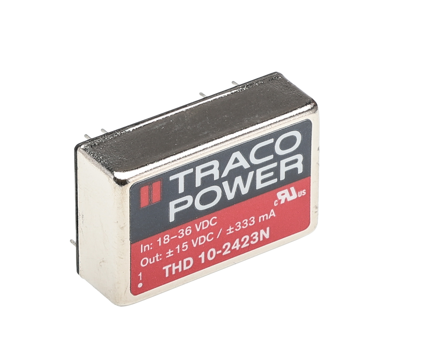 TRACOPOWER THD 10N DC-DC Converter, ±15V dc/ ±333mA Output, 18 → 36 V dc Input, 10W, Through Hole, +85°C Max