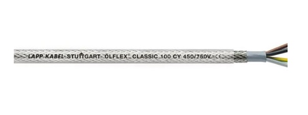 Lapp ÖLFLEX CLASSIC 100 CY Control Cable, 3 Cores, 2.5 mm² CSA 13 AWG, Screened, 50 m, Transparent Polyvinyl Chloride