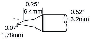 Metcal STTC 1.78 mm Hoof Soldering Iron Tip for use with MX-H1-AV, MX-RM3E