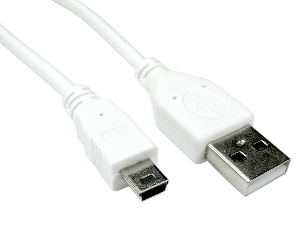 RS PRO USB 2.0, Male USB A to Male Mini USB B, 1.8m