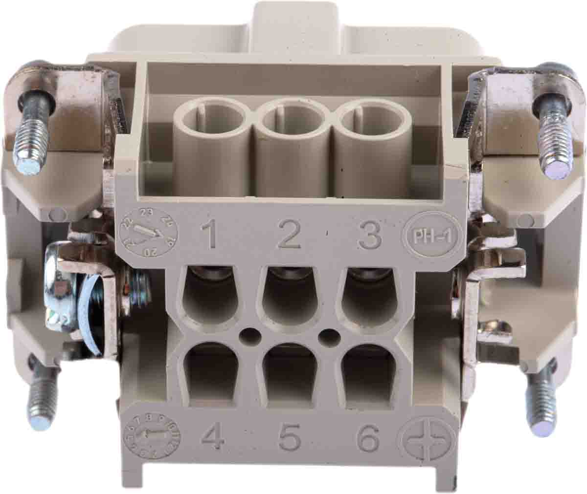 EPIC Connector Insert, 6 Way, 16A, Male, H-BE, Cable Mount, 600 V